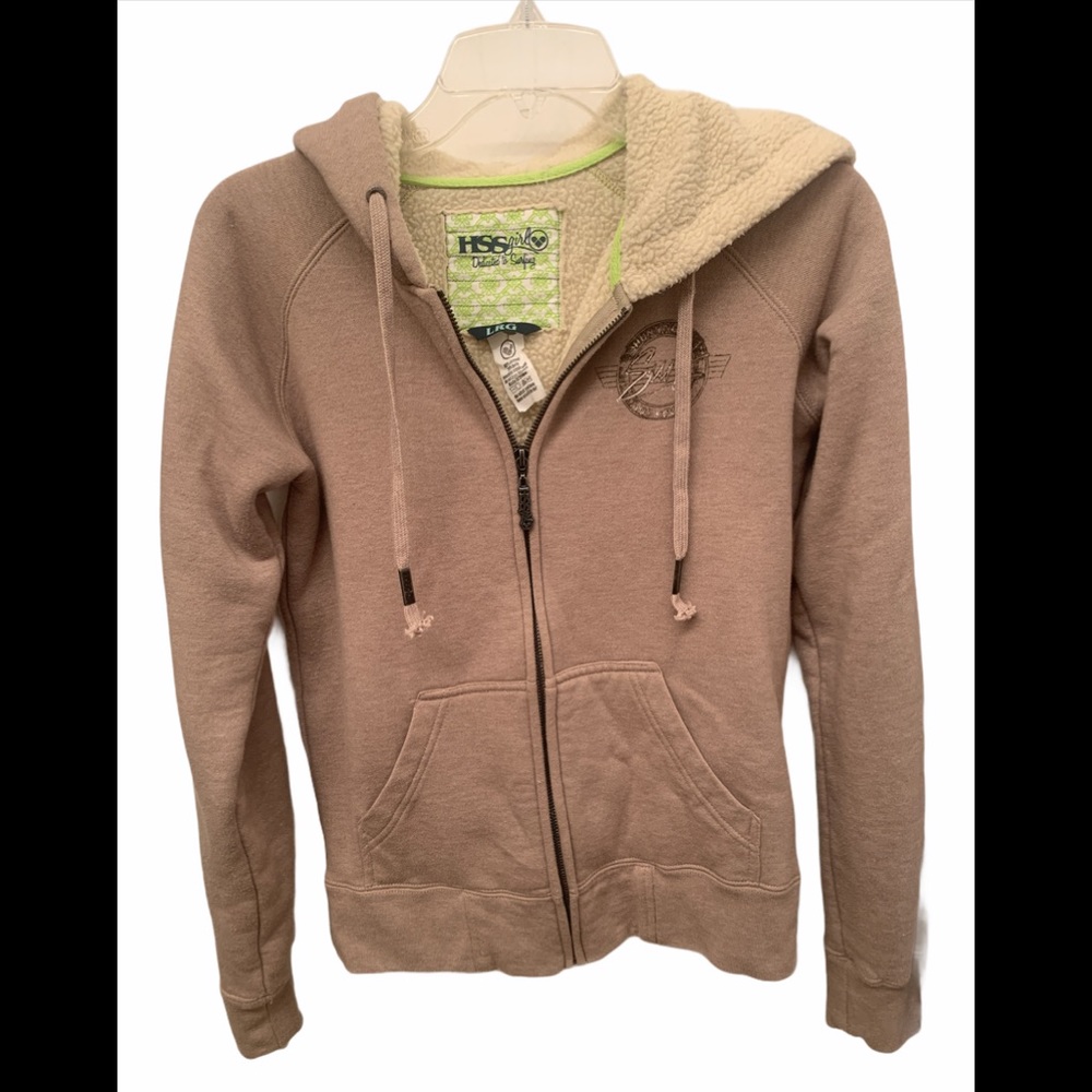 HSS WOMENS SURF BADGE Fleece lined ZIP HOODIE